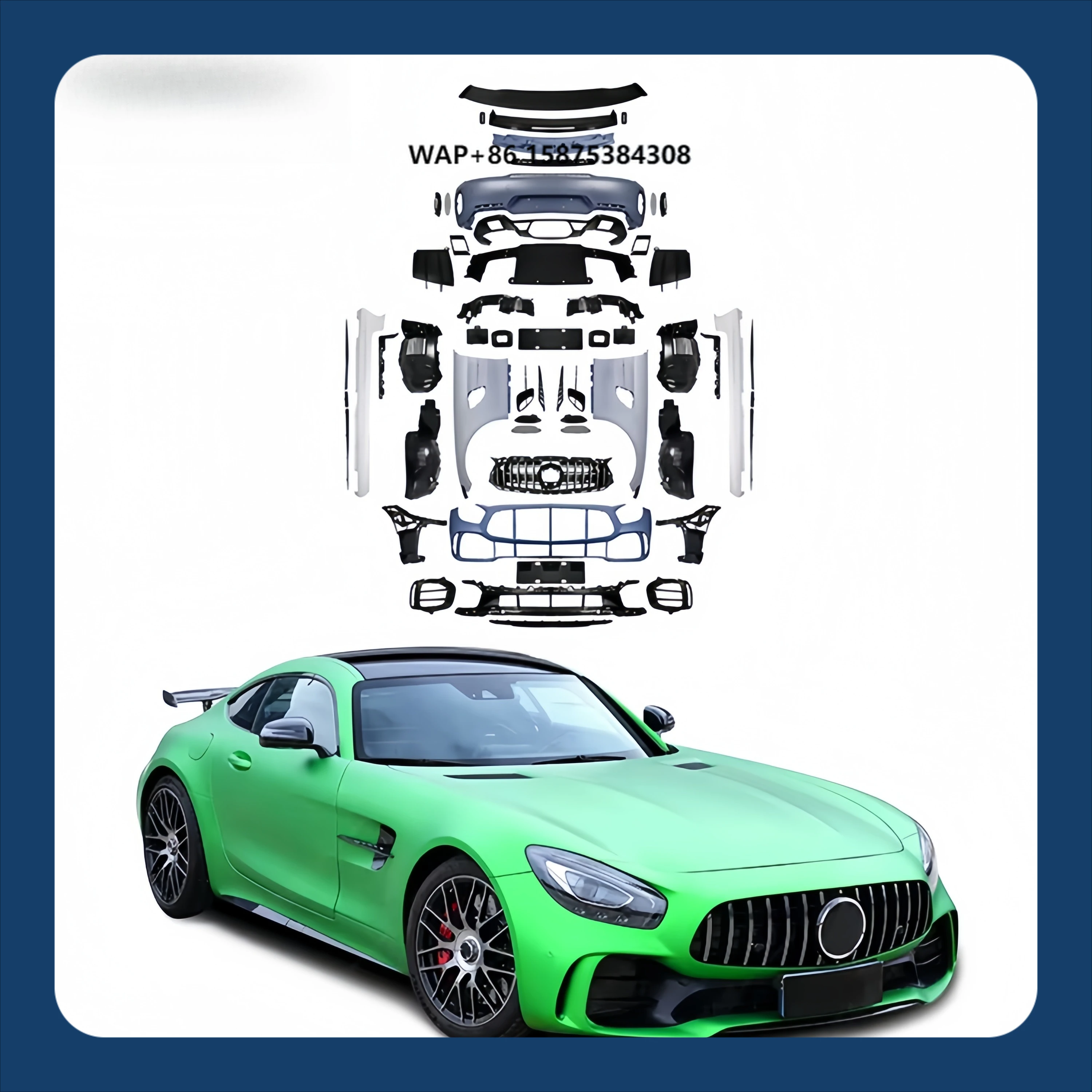 Amg GTR Lip Splitter Tune Dry Carbon Fiber Body Kit for Mercedes Benz AMG GT GTC 2 Doors PP Car Bumper Upgrade Wide Kit