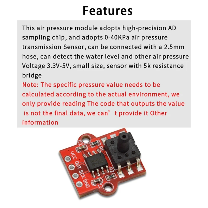 Hot TTKK 2X 0-40Kpa Air Pressure Sensor Module Water Level And Liquid Level Sensor Controller Board