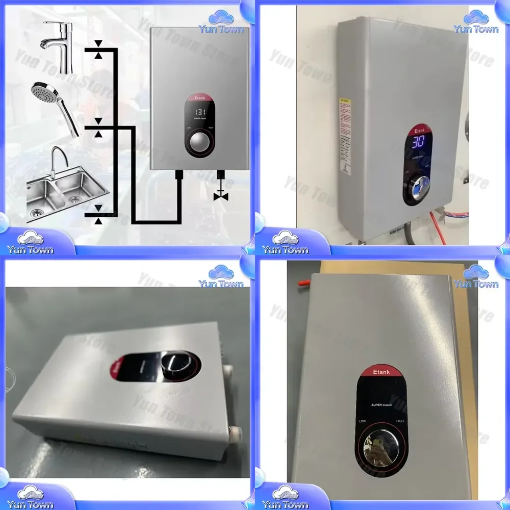 for Yuba 240V 8KW 11KW Instant Electric Water Heater Tankless Water Heater with Knob Control for Home Bathroom Kitchen
