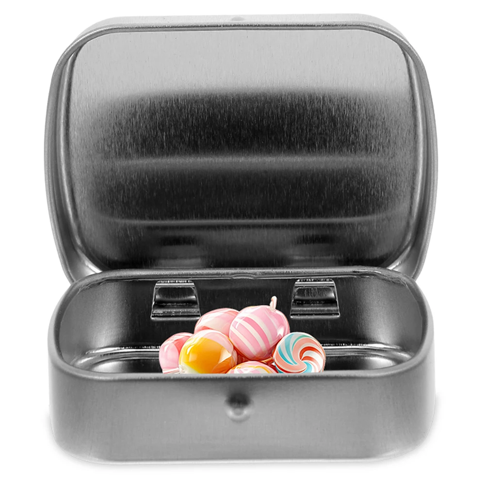 

8 Pcs Candy Storage Box Tinplate Containers Tins Lid Mini Boxes Small Jewelry Case Empty Desktop Holder Gift Packaging Bag