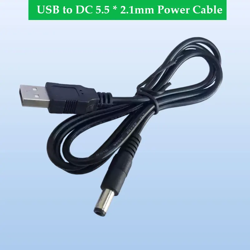 สายไฟ ADT-Link USB เป็น DC 5.5 * 2.1 มม. หัวกลม DC5.5 สายต่อ USB เป็น DC ทองแดงแท้ อุปกรณ์เสริมสำหรับคอมพิวเตอร์