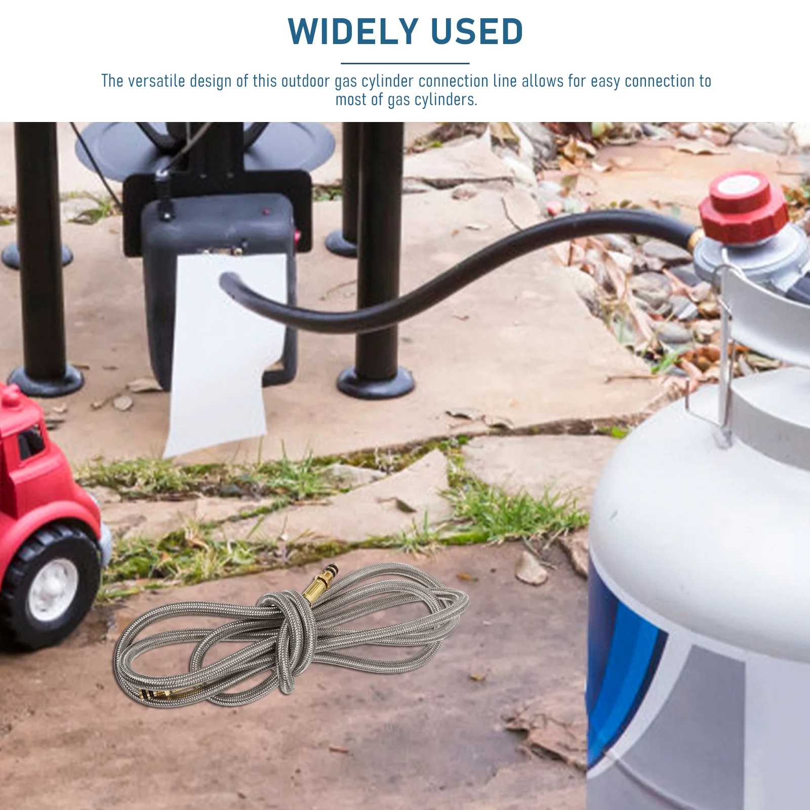

Versatile Design Outdoor Gas Cylinder Connection Line Prevents Leakage Simple Installation Extended Hose Replacement