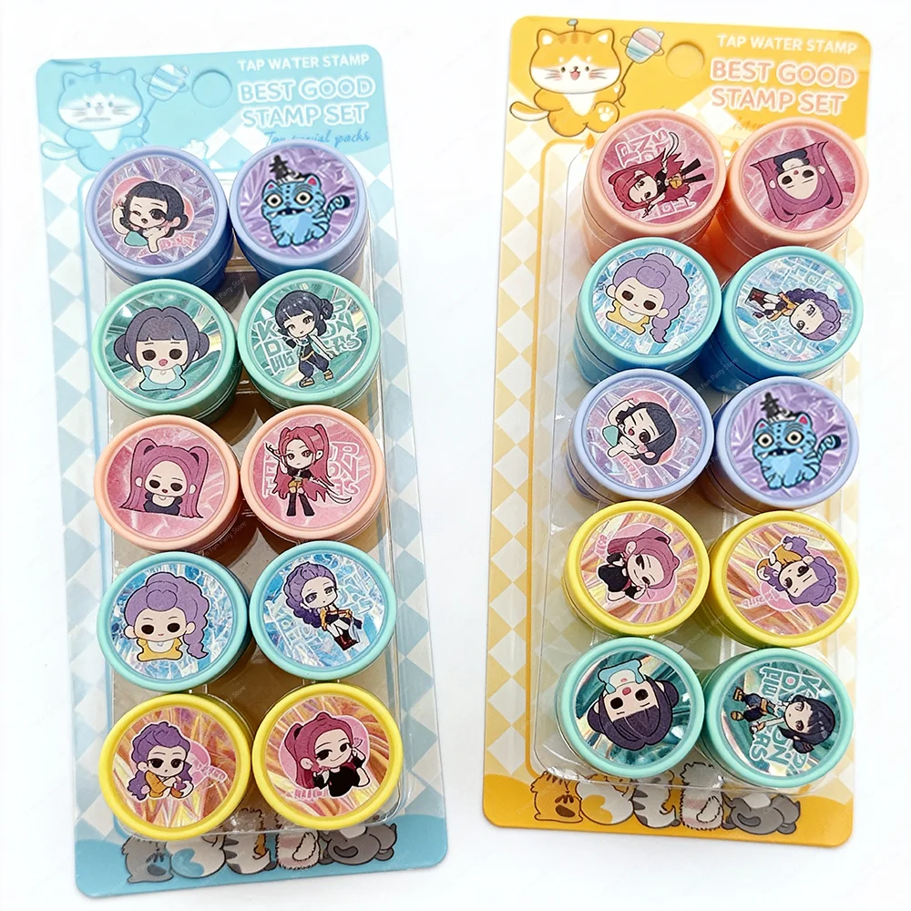 Anime Movie Kpops Demons Hunte Stamps Party Favors Seal Stamps Gifts Bag Kids Classroom School Rewards Prizes Birthday Party Gif image 2
