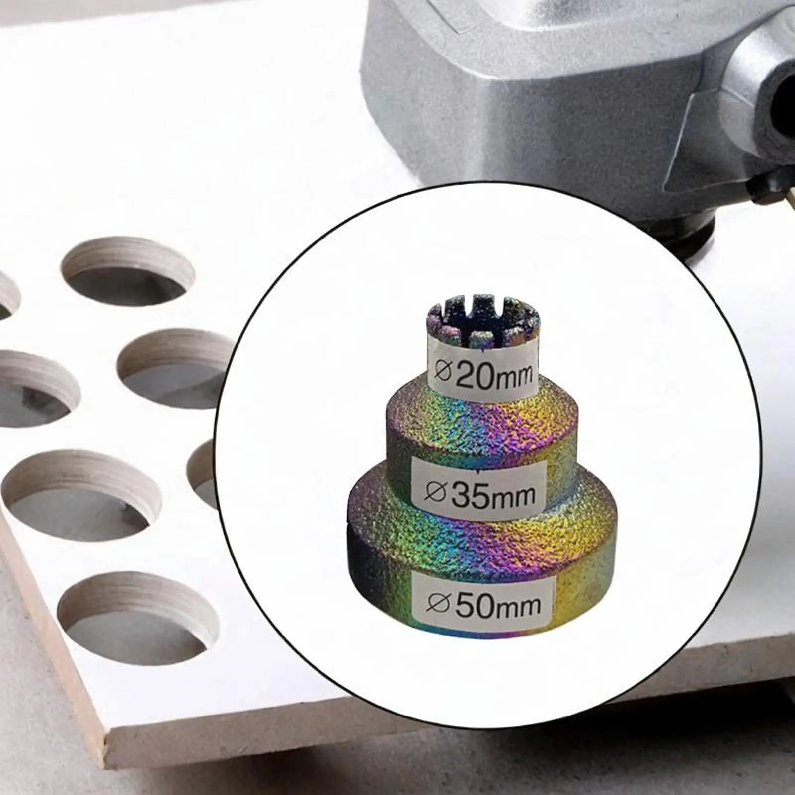 20-50mm Beveling Chamfer Bit Hole Milling Versatile Easy Assembly Tile Cutter for Marble Masonry Granite Concrete Porcelain