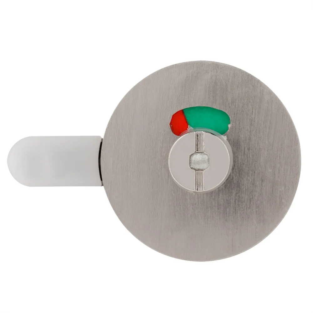 Indicating Stainless Steel Bolt Latch Keyless Screw Mount Privacy Door Lock Bathroom Door Lock Restroom