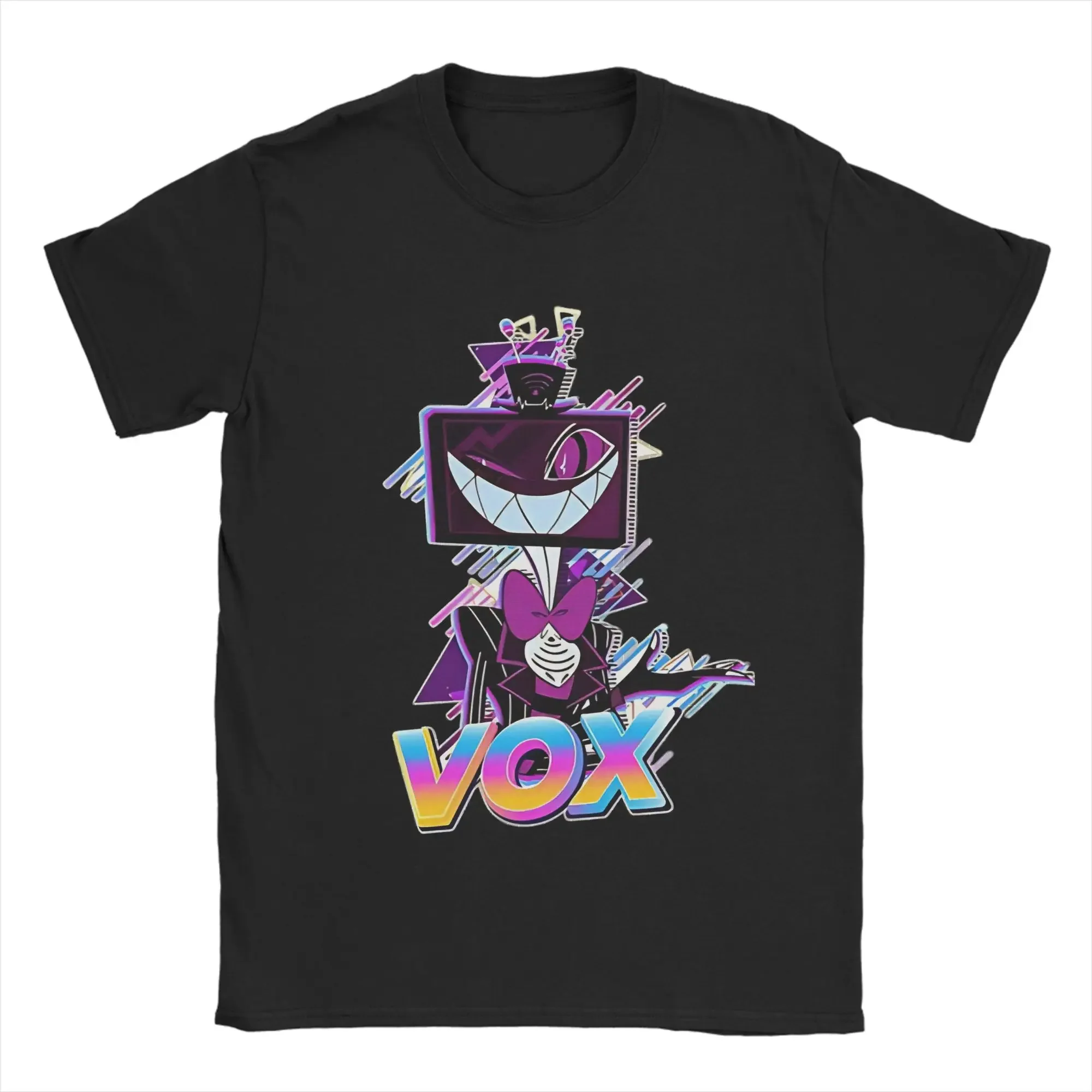 

interesting Hazbin Hotel Head Graphic Tee Soft Cotton Crewneck T-Shirt for Men Casual Wear
