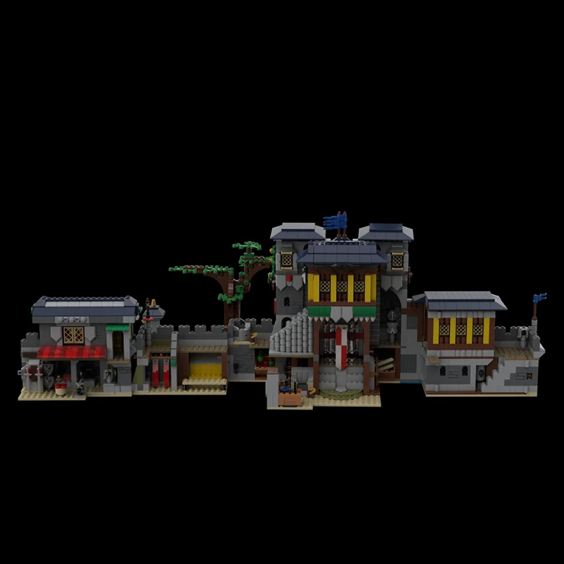 Castello medievale Modello Moc Mattoni da costruzione Modulare Falcon Knight Conserva blocchi tecnologici Regali di costruzione di giocattoli fai da te di Natale