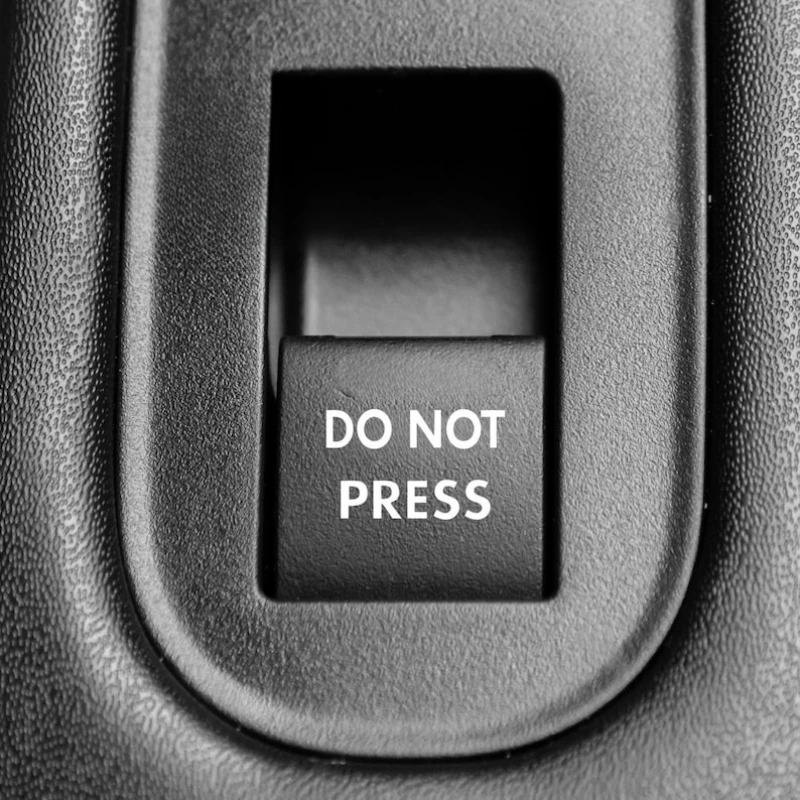 Car Button Warning Sticker Lock Unlock Trunk Release Decal Waterproof Vinyl Anti Theft Label Dashboard Decoration