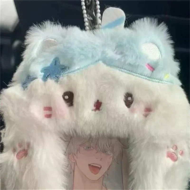Cartoon Cute Black Cat Plush Card Holder Photocard Case Bag Keyring Pendant Idol Photo Protective Cover Student Card Holder Gift