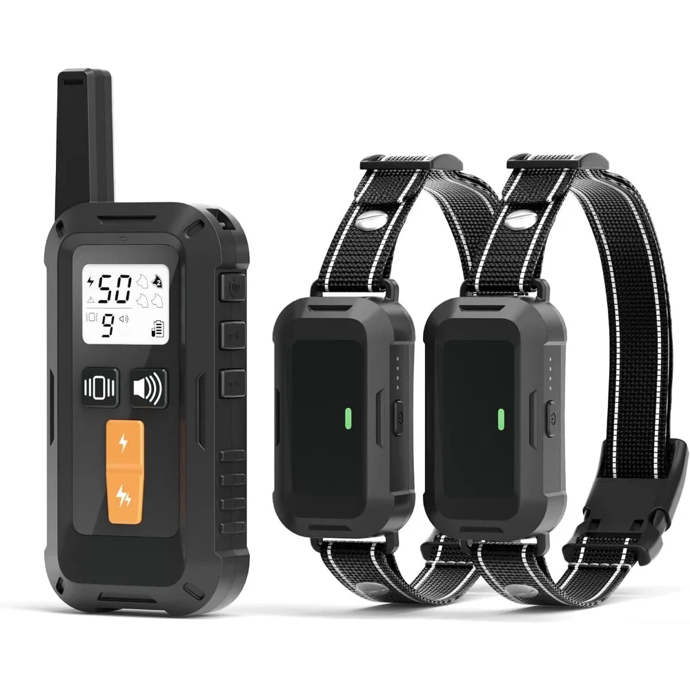 

Dog Shock Collar for 2 Dogs, Dog Training Collars with Remote 2600FT, Waterproof Rechargeable Electric Shock Collar