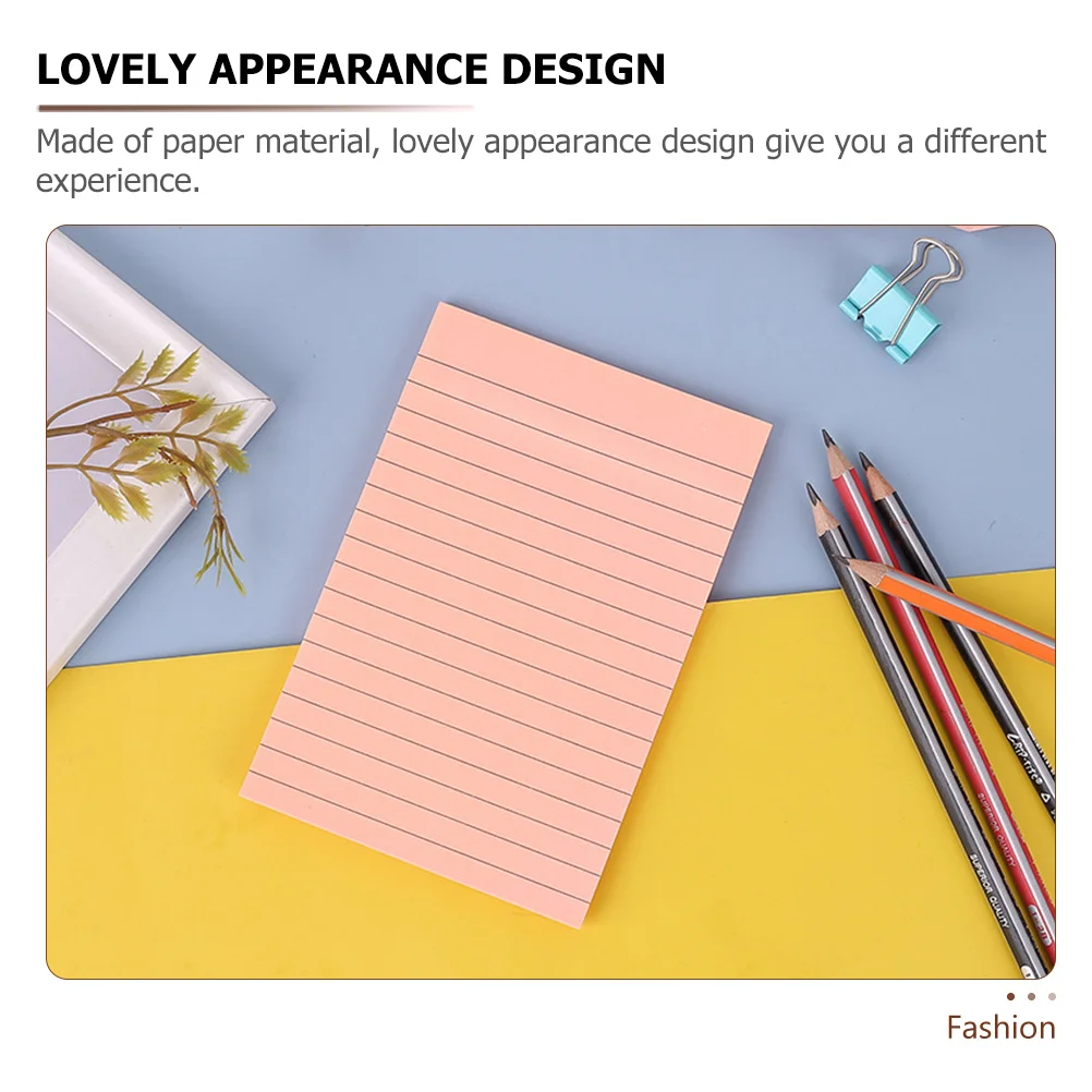 

8 Books Lined Memo Stickers Strong Self-Adhesive Portable Note Stickers for Daily Planning Scrapbooking Compact Memo Pads Office