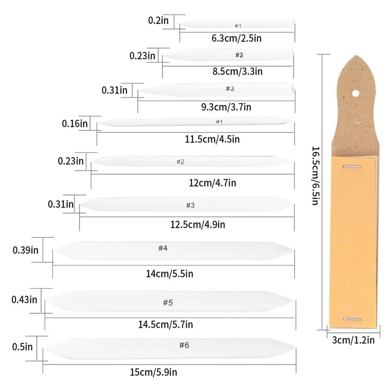 Best Blending Stumps And Tortillions Set, 16-teiliges Paper Blending Stump Set, Paper Art Blenders Sketch Drawing Tools
