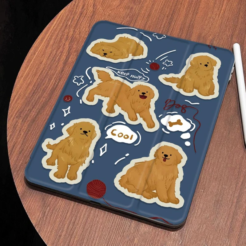 PU Acrylic Cover for IPad 10th Generation Case 2022 7 8 9th 10.2 Funda Cover IPad Air 5 Air 4 10.9 Ipad Mini 6 Cute Puppy Print