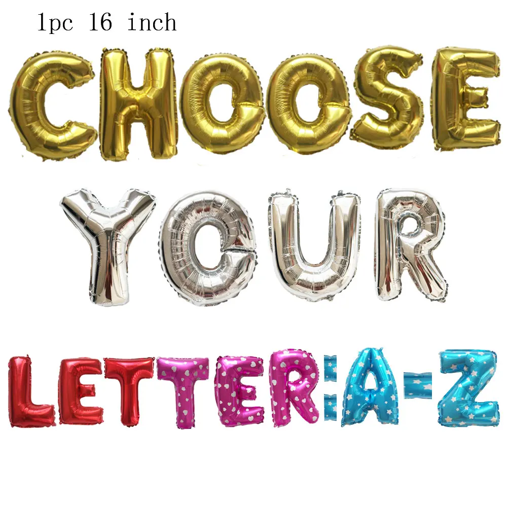 1ชิ้น16นิ้วลูกโป่งฟอยล์ตัวอักษรสุขสันต์วันเกิดงานเลี้ยงวันส่งท้ายปีเก่างานครบรอบแต่งงานลูกโป่งของตกแต่งงานปาร์ตี้