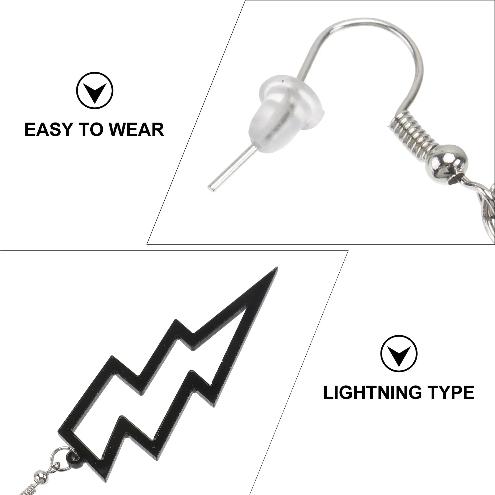 

Acrylic Stylish Jewelry Fashion Punk Ear Accessories Safe Material Party Outfits Stylish Jewelry Design