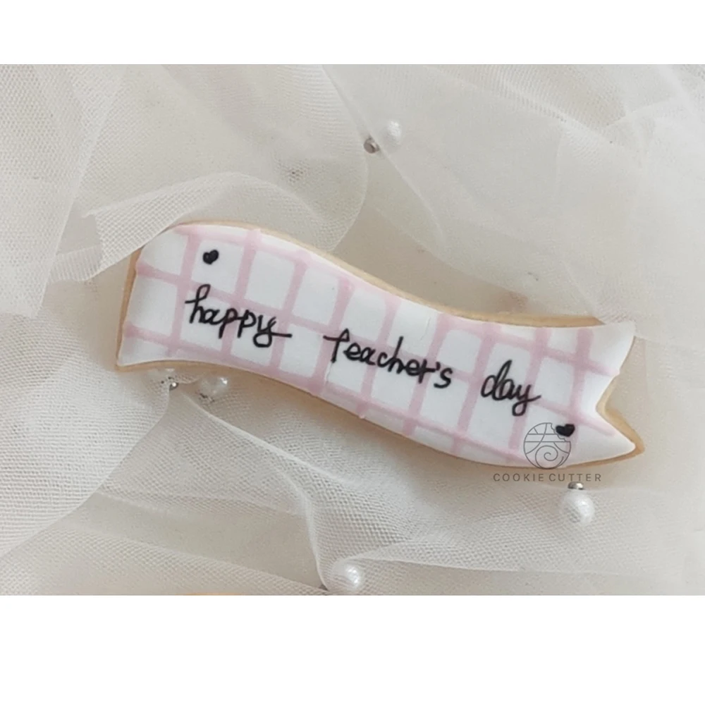 Teacher\'s Day Frosting Cookie Mold Sunflower Tulip Tags Flower Shape Cookie Cutter Stamp Icing Fondant Cake Decoration Tools