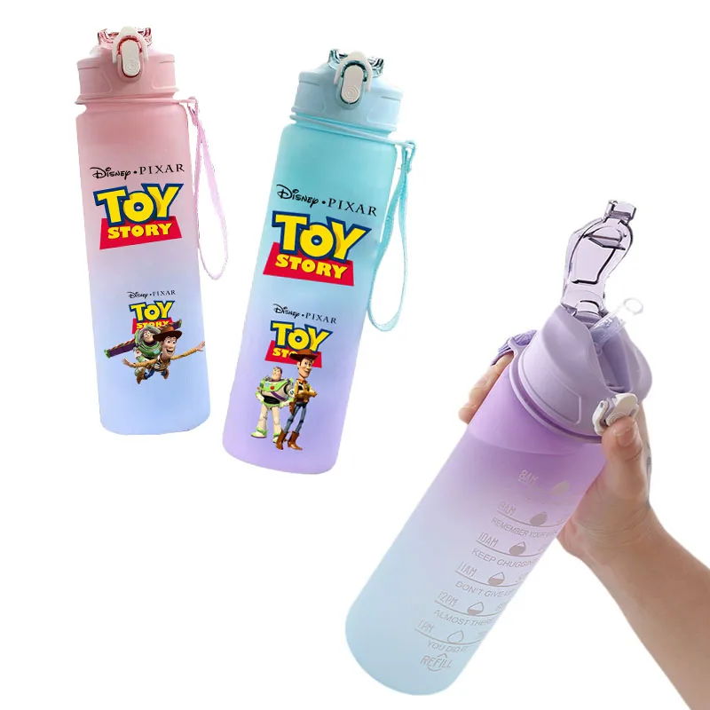 

Disney Toy Story Woody Buzz Lightyear Large Capacity Sports Water Bottle Plastic Cup Drinking Travel Portable Kawaii Water Cup