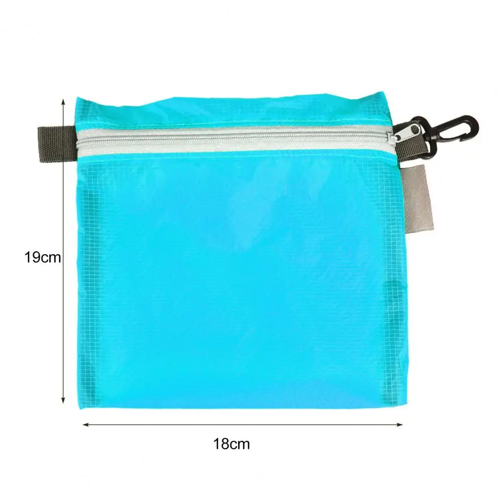 Dry Storage Bag Hanging Hook Smooth Zipper Nylon Multipurpose Space-saving Waterproof Bag for Climbing