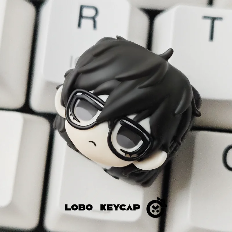 Persona 5 Cuddly Keycap Anime Keycap Akira Kurusu Makoto Yuki Resin Esc Key For Mechanical Keyboard Accessory Friend Gift