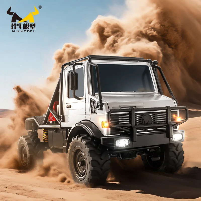 جديد MN 1/18 Unimog U4000 الدفع الرباعي نسبة كاملة على الطرق الوعرة RC سيارة سبيكة رئيس تسلق التحكم عن بعد لعبة مجسمة