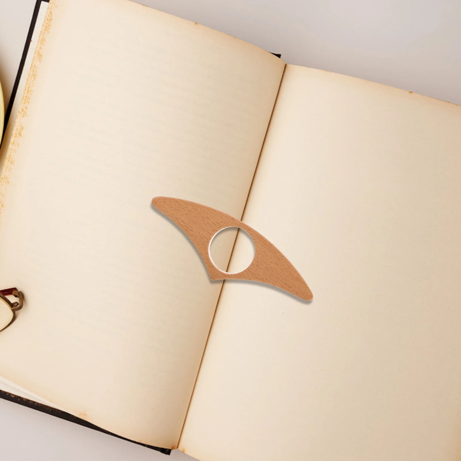 

Thumb Book Holder Wooden Page Clamp For Reading Smooth Sturdy Finger Ring Gadget Bookmark Reader Accessory Library Tool Bookworm