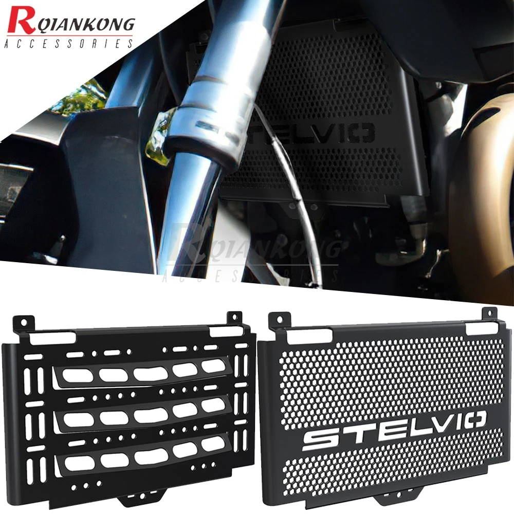 

Radiator Guard Grille Motorcycle Accessories For Moto Guzzi Stelvio 1200 STELVIO1200 2008 2009 2010 Oil Cooler Cover Protection