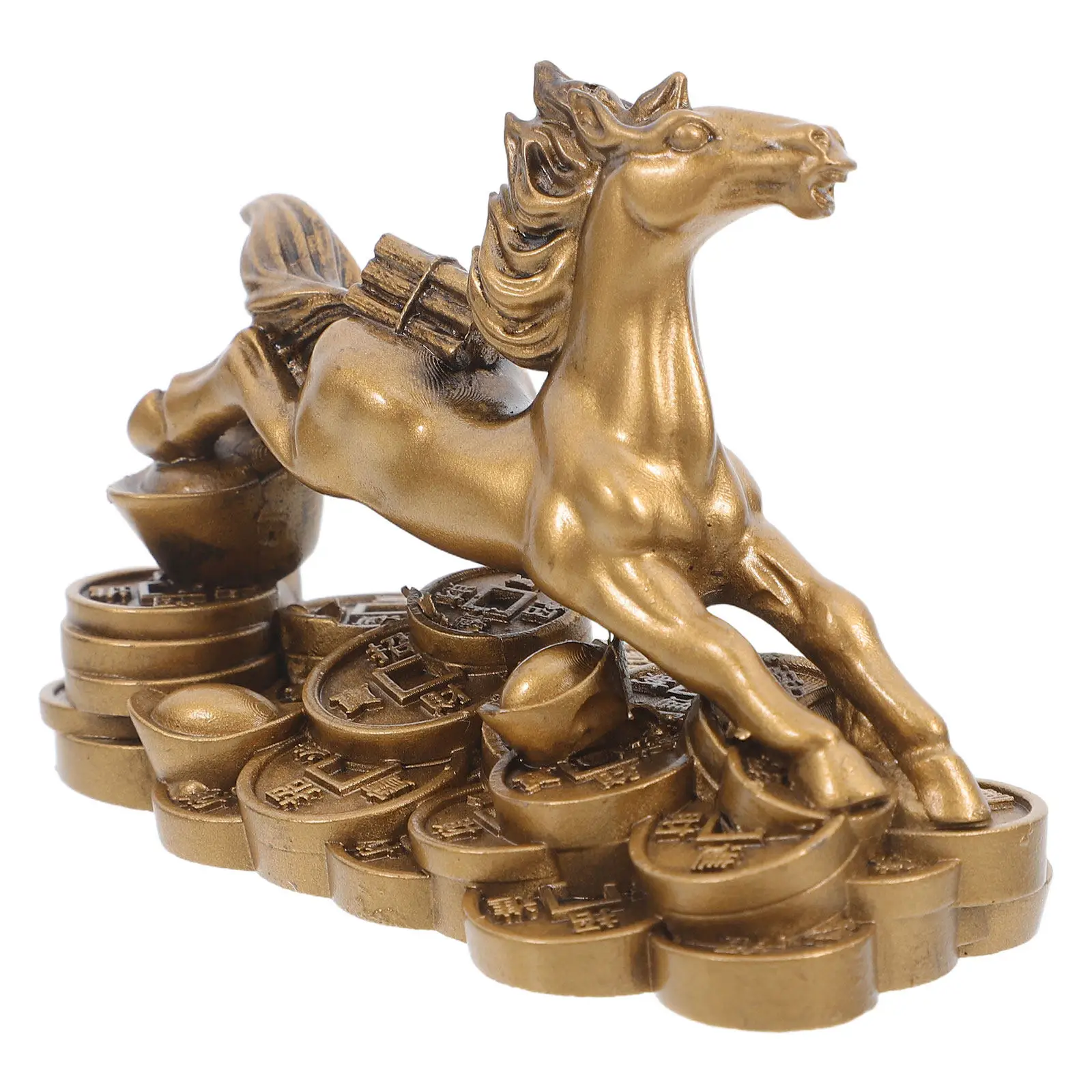Decorative Resin Horse Statue Standing Or Running Design Symbol of Success Strength and Progress for Living Room Office Entryway