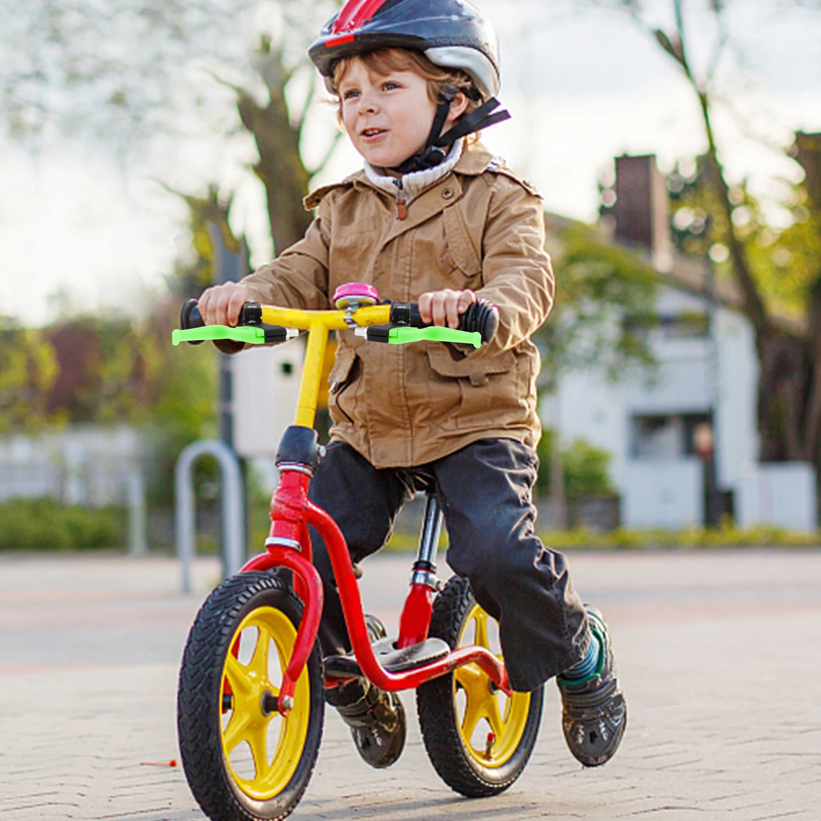 

2Pairs Bicycle Brake Lever Metal Plastic Sturdy Lightweight Smooth Grip Essential Safety Quick Response Bike Brake Handlebar Kit