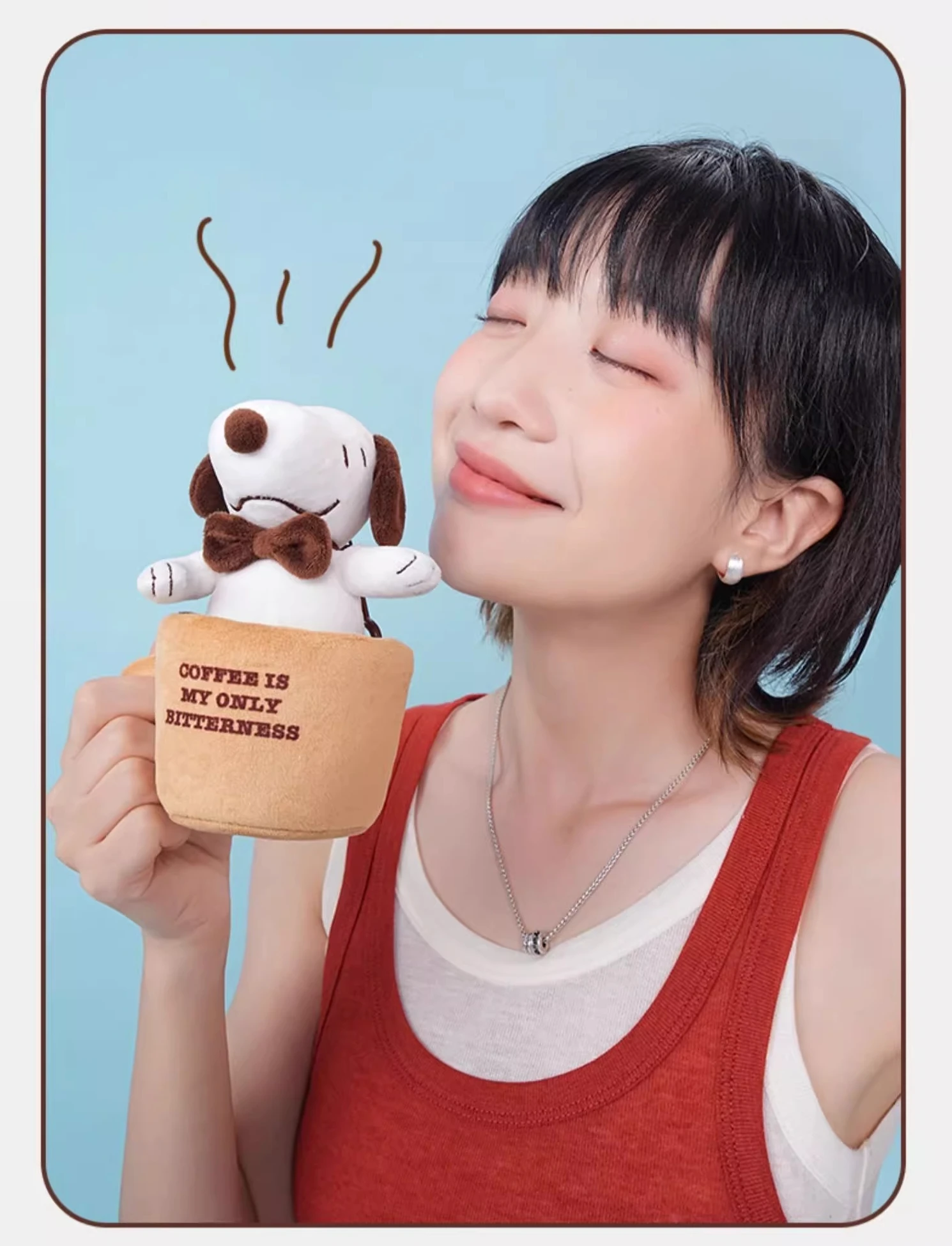 SOFT Plush Snoopy Keychain = Cute Cartoon PEANUTS Stuffed Key Ring Charm for Bag Keys Car - [ISO COOL LIFE] Gift
