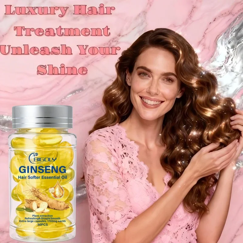 Ginseng Hair Care Essential Oil, Softens Hair, Is Lightweight and Non-Greasy