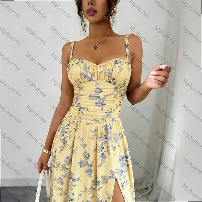 Sling Dress Bodycon A-Line Skirt Summer Slim Fit Dresses Jumpsuit Playsuit
