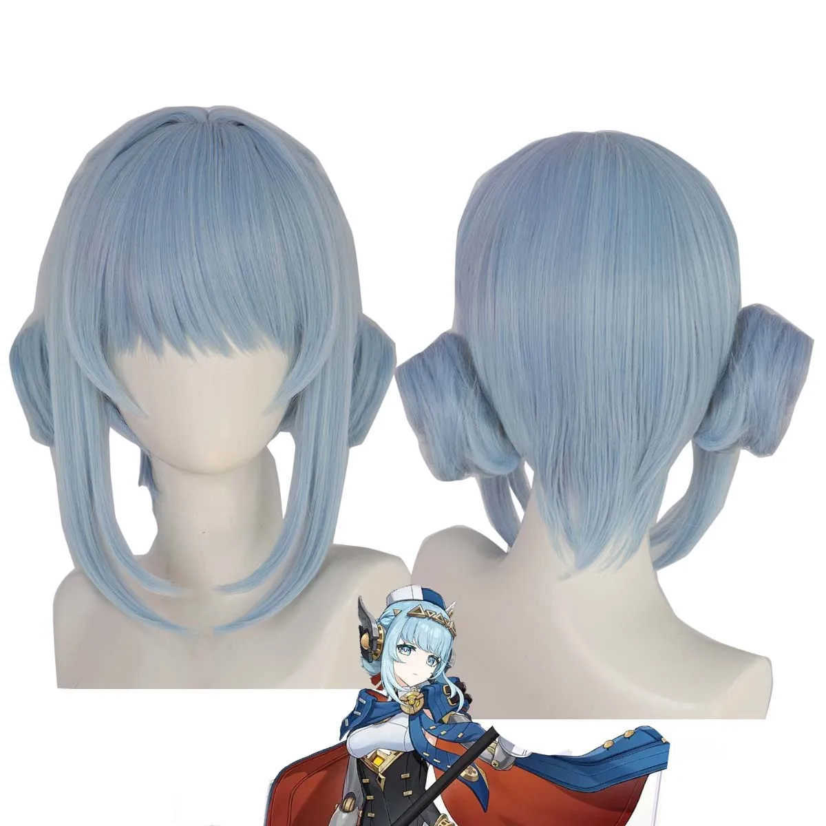 

Игра Genshin Impact Косплей Ineffa Синий парик