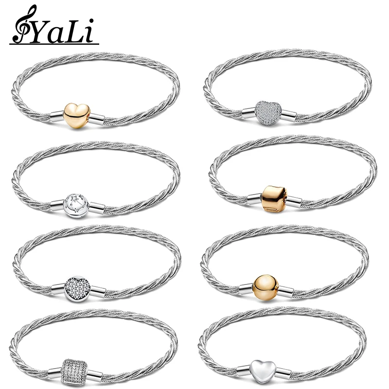 

Hot Sale New Style 925 Thin Chain 16-21CM Classic Bracelet Suitable For 925 Sterling Silver Charm Keychain Holiday Accessories