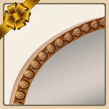 經典復古家居裝飾,24英寸 x 34英寸金色傳統拱形裝飾鏡,設計成可倚靠在牆上,增添立體感。 8 最佳銷售 美學之鏡 - №6
