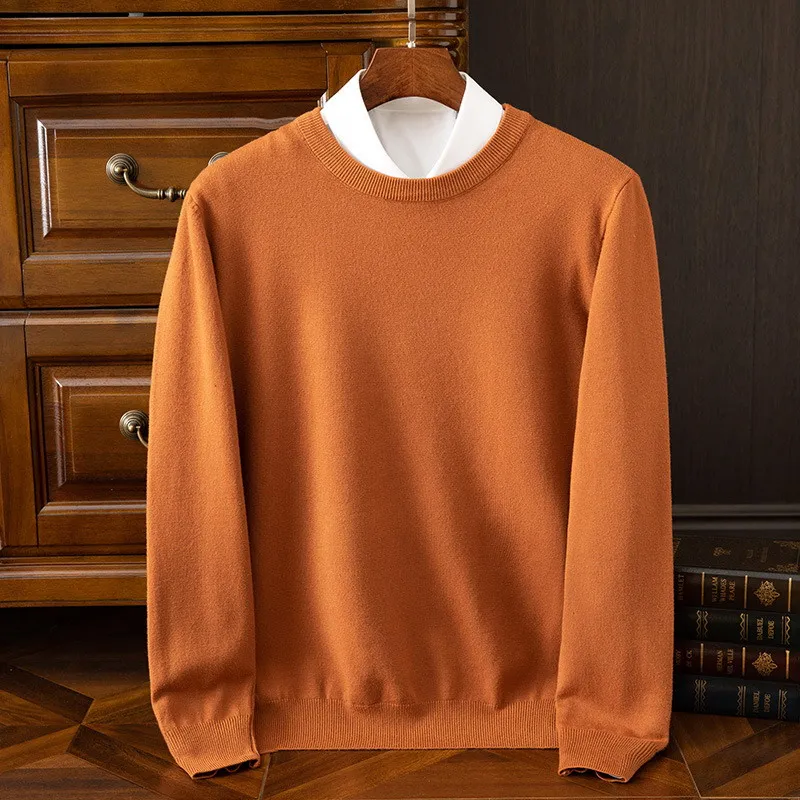 

Wool Cotton Blended Thick Pullover Men Sweater Autumn Winter Jersey Hombre Jumper Pull Homme Hiver Knitted Cashmere Sweaters