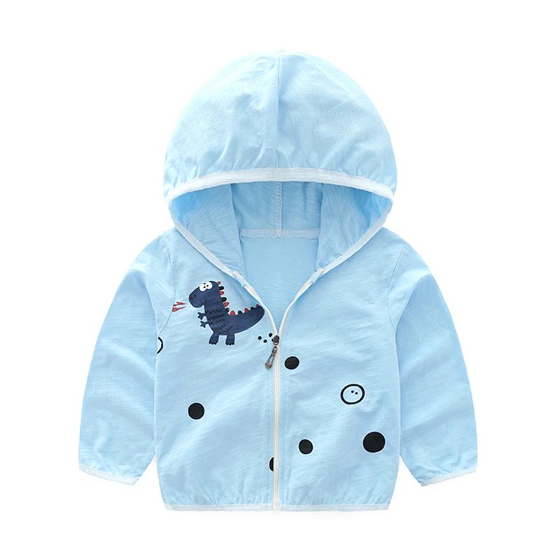 Toddler Boys Girls Sunscreen Clothes Hooded Long Sleeve Sun Protective Coat Babies Zipper Light Thin Jacket Jersey for Summer