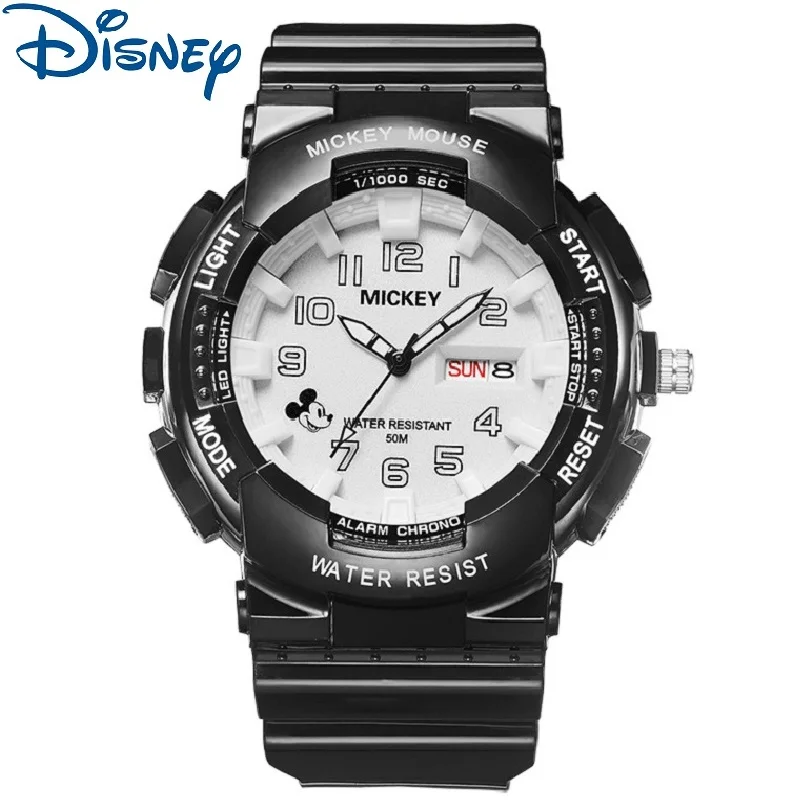 Disney Mickey Mouse For Mens Watch Japan Quartz Sport Wristwatches 50M Waterproof Luminous Hands Date Week Boy Student Children