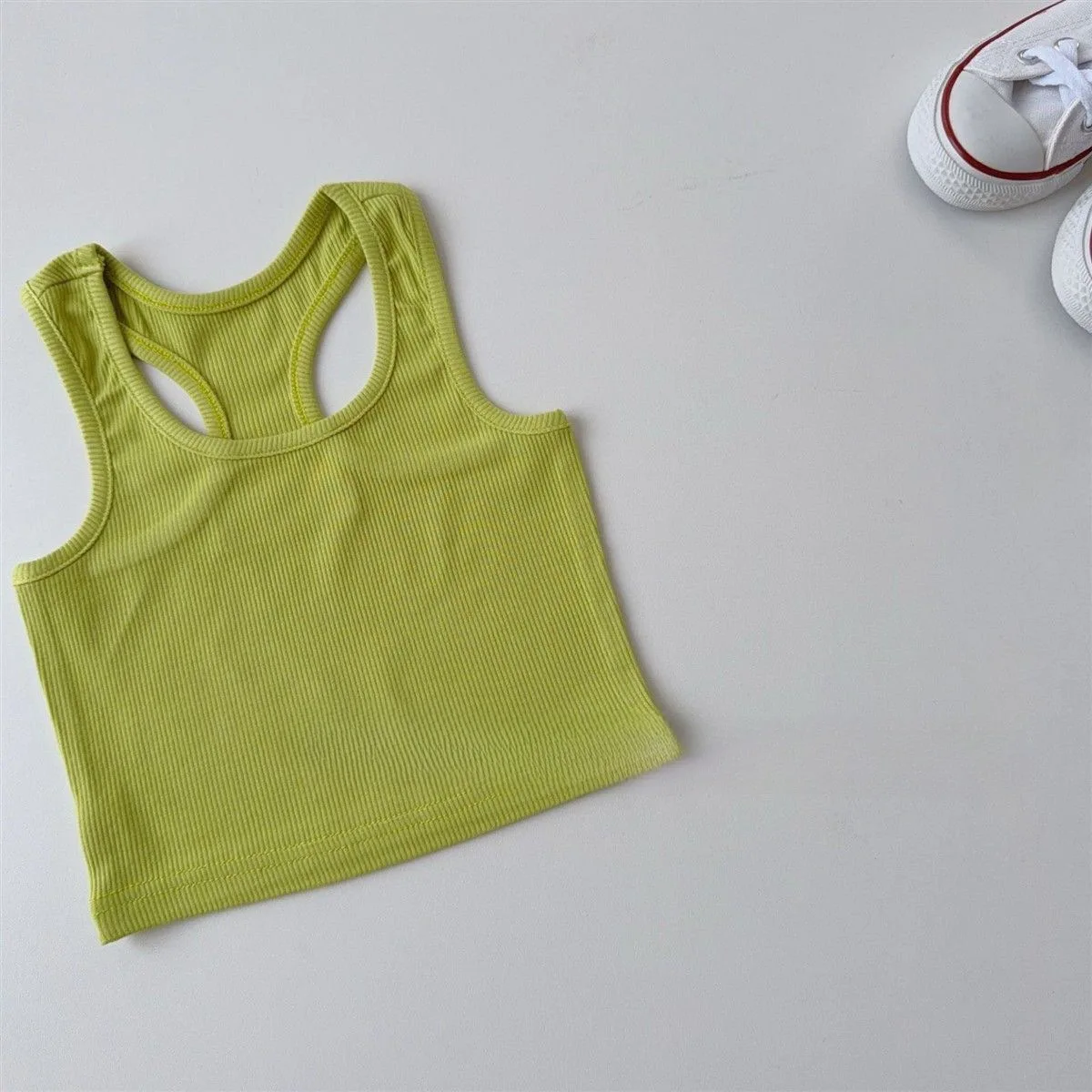 Summer New Boys' Small H-shaped Sports Tank Top with Strap and Baby Girl Sleeveless Fashion Cool Top