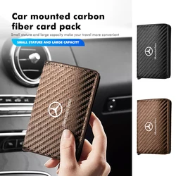 Men Car License Holder Short Purses Fashion ID Card Wallet Bag For Benz W211 W124 W176 W177 C180 C200 C260 C300 GLC CLE CLA