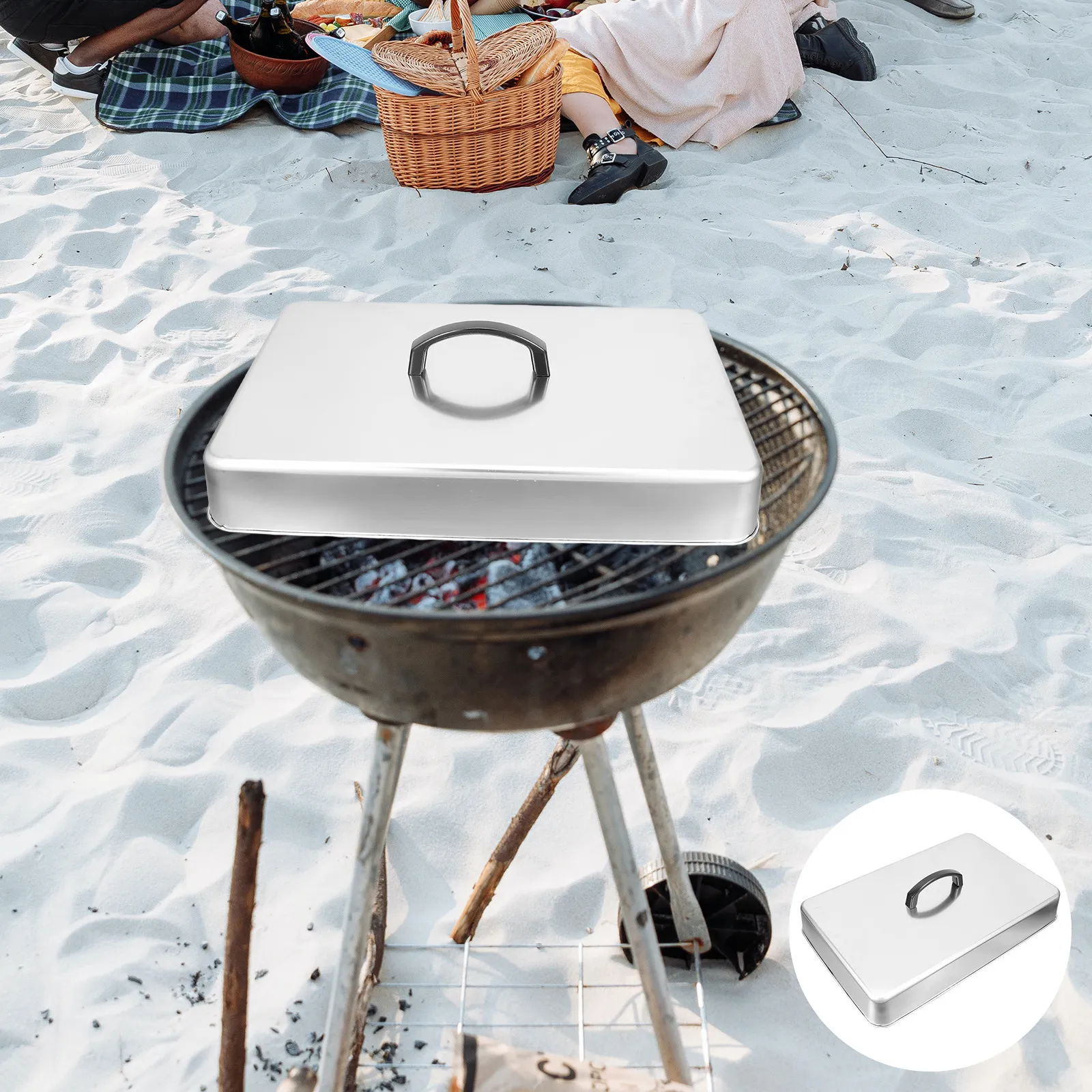 Rectangular Basting Cover Stainless Steel Cheese Melting Dome Steaming Cover Lid Griddle For Flat Top Bbq Kitchen Outdoor