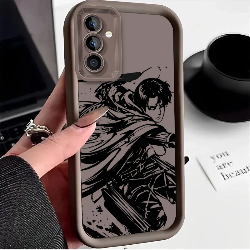 Etui Attack On Titan do Samsung Galaxy S25 Ultra Plus S24 S23 S22 S21 S20 FE A73 A72 A71 A56 A55 A54 5G A52 A52S A51 4G Cover
