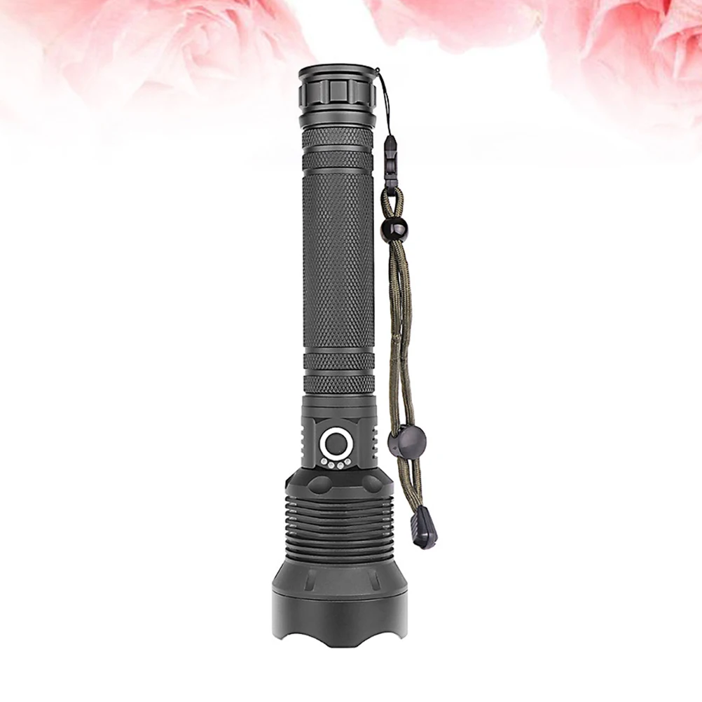 

Large Power Outdoor USB Rechargeable Flashlight Telescopic Zoom Portable Premium Outdoor Emergency Lamp Multifunction LED Light