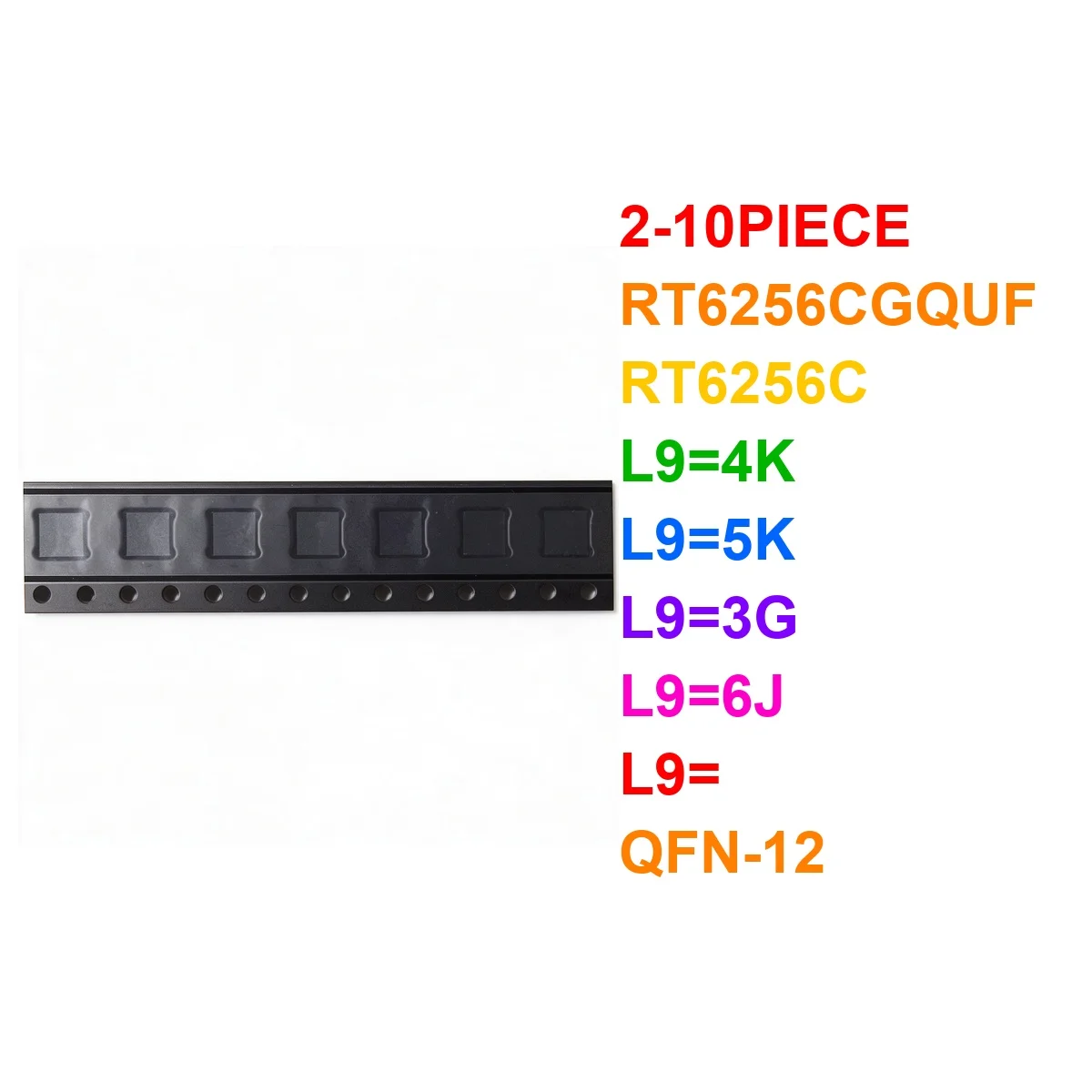 (2-10piece)  RT6256CGQUF RT6256C L9=4K L9=5K L9=3G L9=6J L9= QFN-12 Chipset