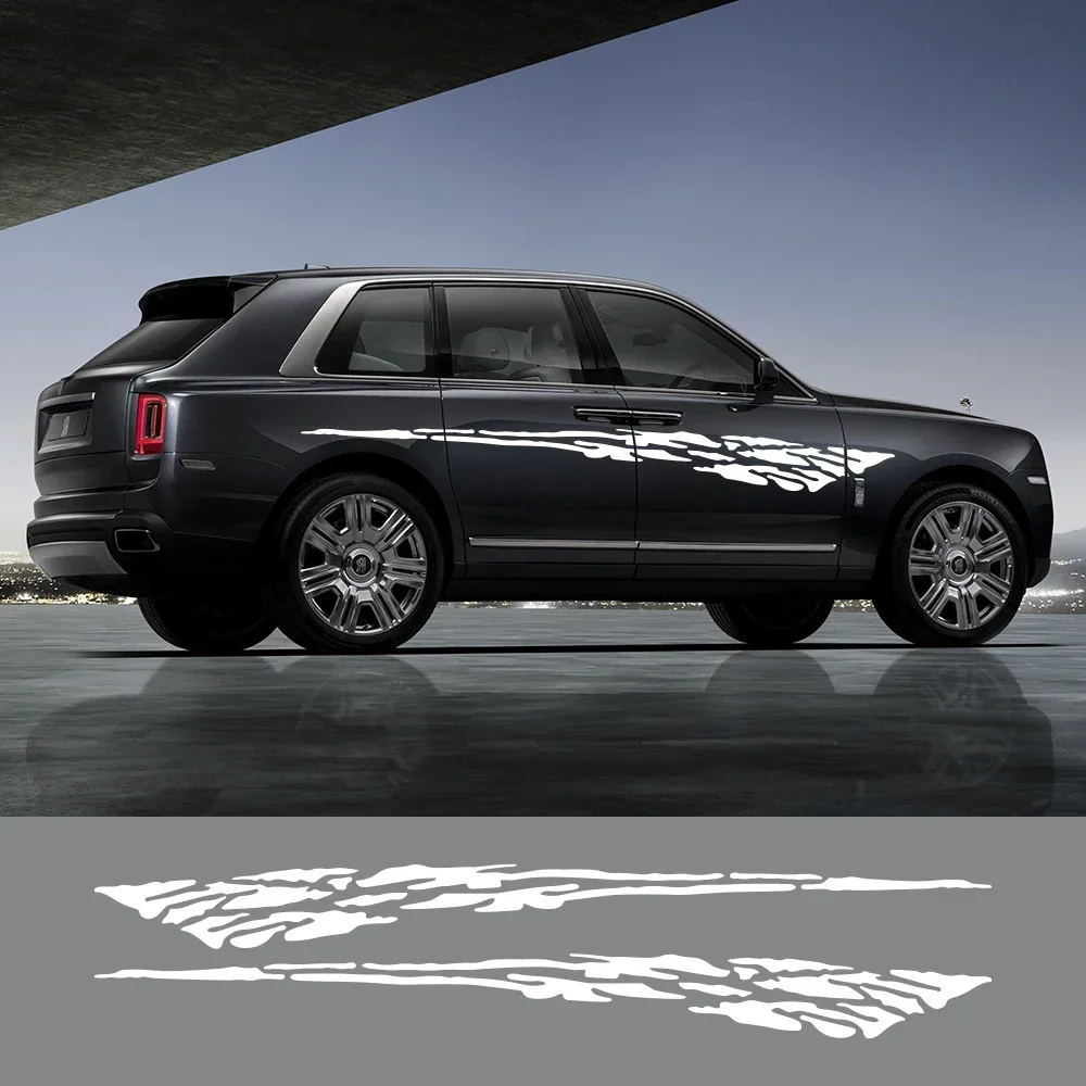 

2PCS Car Door Side Stickers Splash Graphics Sport Styling Vinyl Film Decals Decoration Auto Body Tuning Styling Accessories