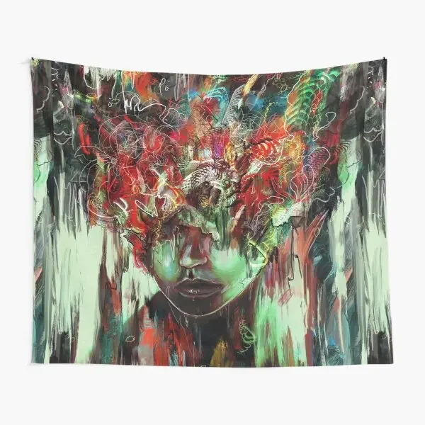 Chaotic Mind  Tapestry Art Travel Decor Bedspread Wall Mat Blanket Hanging Living Bedroom Decoration Colored Printed Towel Room