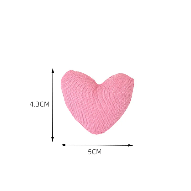 

5 см 350 шт., оптовая продажа, милая ткань, наполнитель в форме сердца, хлопковые аксессуары, ручная работа, сделай сам, заколка в форме сердца, брошь, одежда