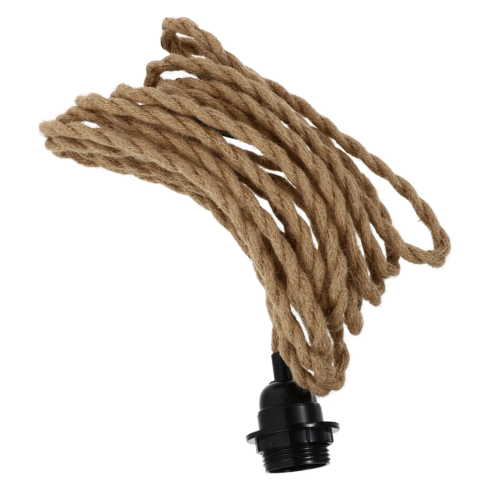 

Retro Hemp Rope Cable for Lighting DIY Pendant Lamp Tool Durable Plug Lamp Head Vintage Industrial Charm Hanging Wire