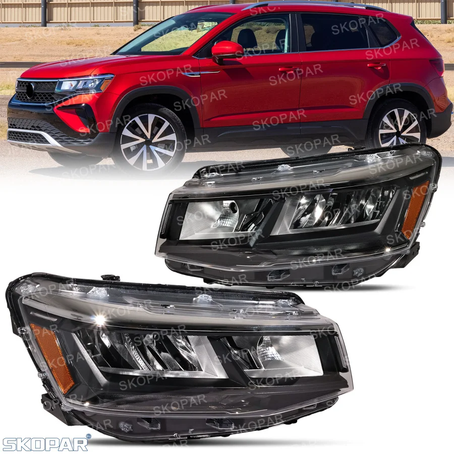 

For VW Taos 2022 2023 2024 2025 Car accessories 8 Pin Front LED Headlamp Headlight Turn Signal 2GJ941035 2GJ941036