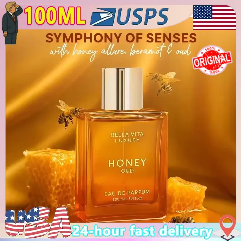 100ml オリジナルアラブ香水 ベラヴィータ ラグジュアリーハニーウード オードパルファムスプレー ユニセックス 長持ちするウッドフェロモン香水 コロン ギフト