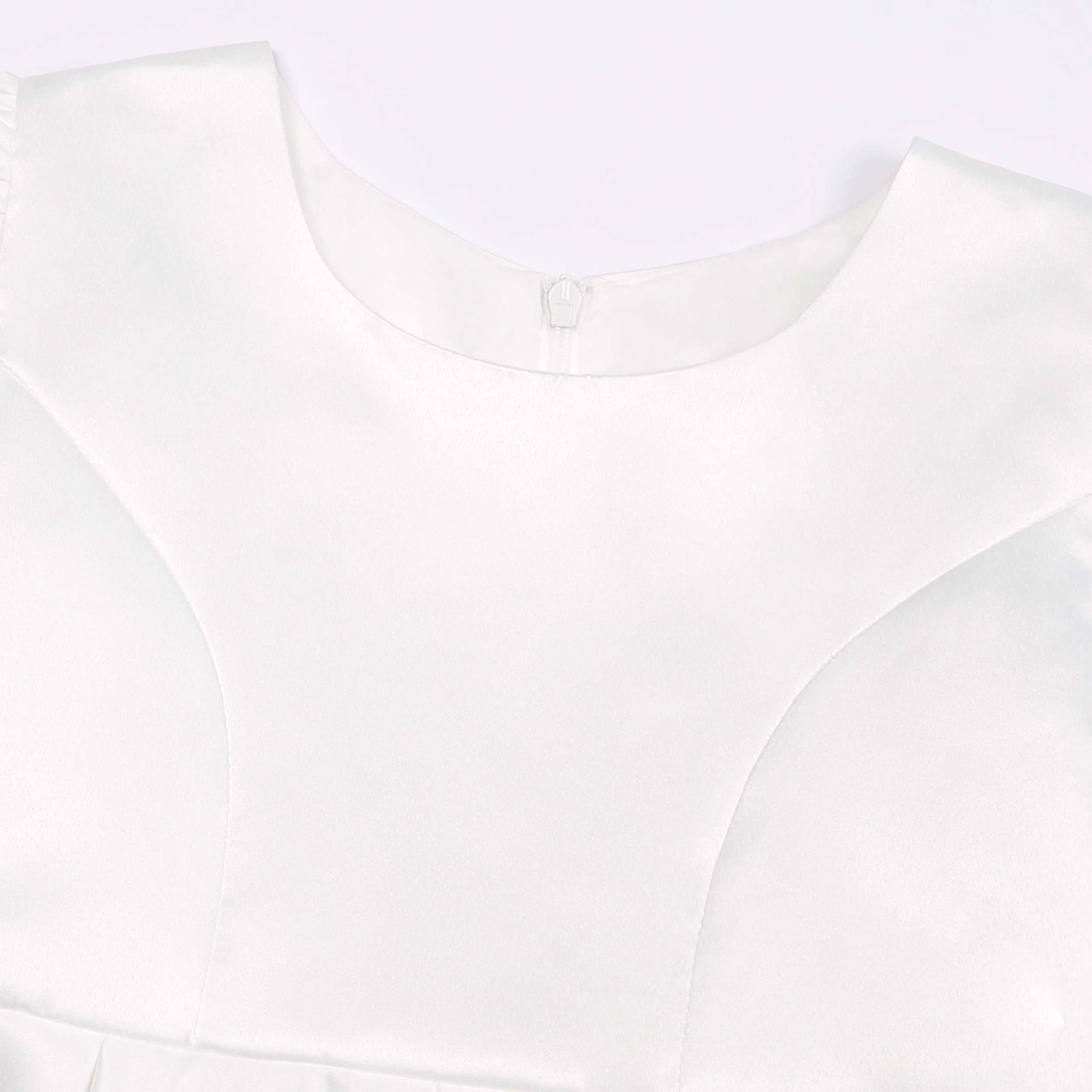 ชุดเดรสสีขาวไร้ที่ติ ชุดเพื่อนเจ้าสาวเด็ก ชุดเพื่อนเจ้าสาวสีขาวบริสุทธิ์สำหรับเด็ก ชุดงานแต่งงาน